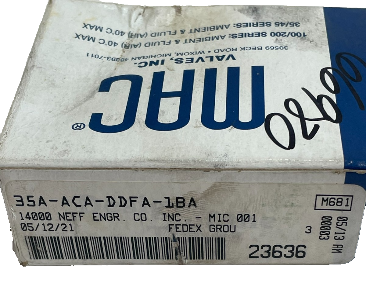 NEW MAC VALVES 35A-ACA-DDFA-1BA SOLENOID VALVE 35AACADDFA1BA - Image 5
