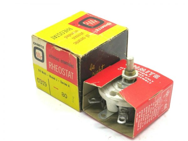 NEW OHMITE 0319 RHEOSTAT OHMS 80 MODEL J 50 WATT SERIES A