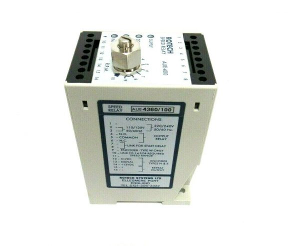 NEW ROTECH AUE-4360/100 SPEED RELAY AUE4360100 - Image 3