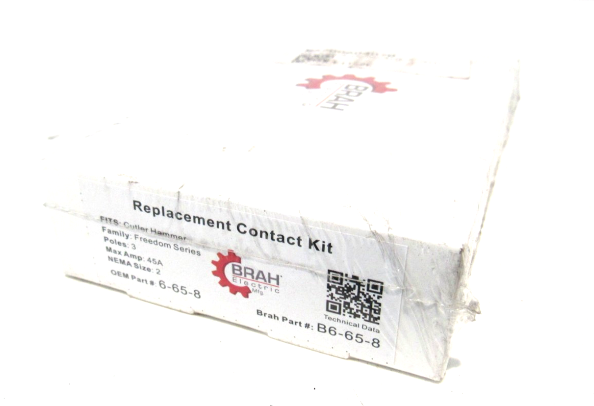 NEW SEALED BRAH ELECTRIC B6-65-8 CONTACT KIT 3 POE SIZE 2 B6658