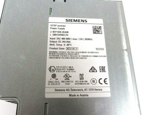 NEW SIEMENS 6EP1436-3BA00 POWER SUPPLY 6EP14363BA00 - Image 3