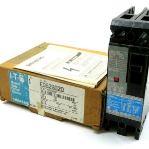 NEW SIEMENS ED62B020 CIRCUIT BREAKER 600AC 250DC 2 POLES