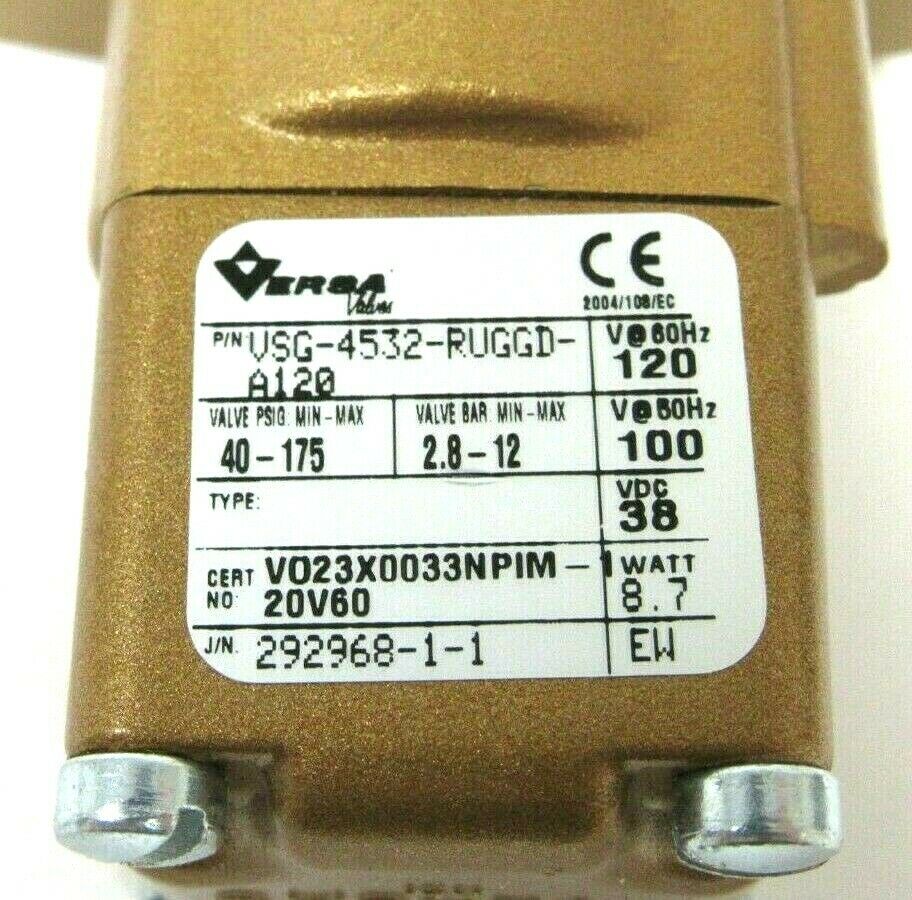 NEW VERSA VSG-4532-RUGGD-A120 PNEUMATIC VALVE VSG4532RUGGDA120 - Image 3