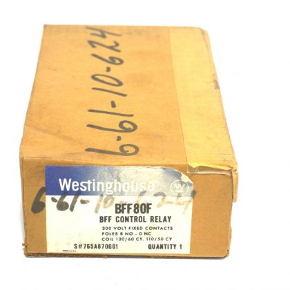 NEW WESTINGHOUSE BFF80F CONTROL RELAY