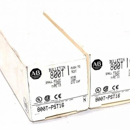 2 NEW ALLEN BRADLEY 800T-PST16 SER. N PILOT LIGHTS 800TPST16