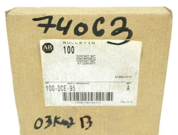 NEW ALLEN BRADLEY 100-DCE-95 SER. A CONTACT SET 100DCE95 - Image 3