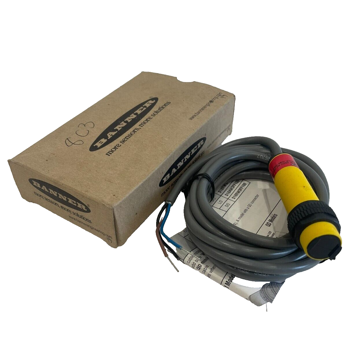 NEW BANNER ENGINEERING S18AW3FF25 EZ-BEAM 58416