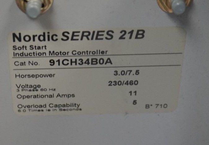 NEW FURNAS NORDIC CONTROLS 91CH34B0A SER. 21B SOFT START CONTROLLER - Image 5