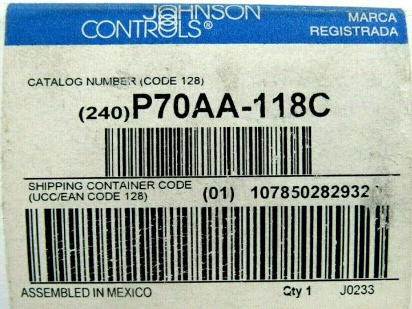 NEW JOHNSON CONTROLS P70AA-118C FAN CYCLING CONTROL P70AA118C - Image 5
