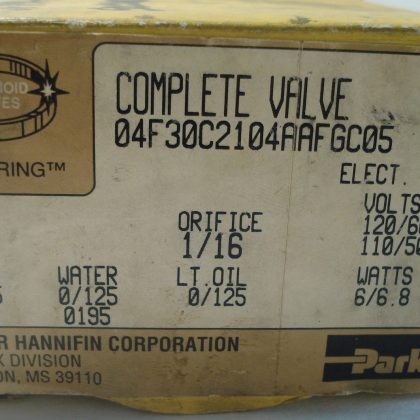 NEW PARKER 04F30C2104AAFGC05 VALVE