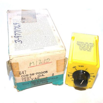 NEW  POTTER BRUMFIELD CDB-38-70005 TIME DELAY RELAY CDB3870005