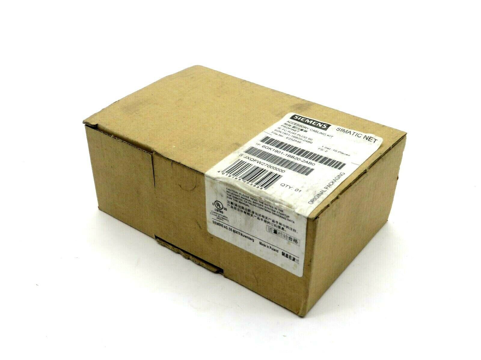 NEW SEALED SIEMENS 6GK1901-1BB20-2AB0 CABLING KIT 6GK19011BB202AB0