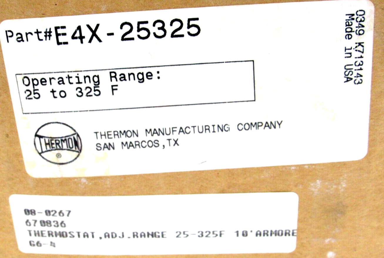 Thermo 253 NEW THERMON E4X-25325 RANGE 25-325 E4X25325 - SB Industrial Supply, Inc.