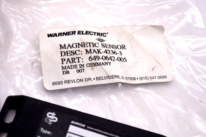 NEW WARNER ELECTRIC 649-0642-005 MAGNETIC SENSOR MAK-4236-3 6490642005 - Image 3