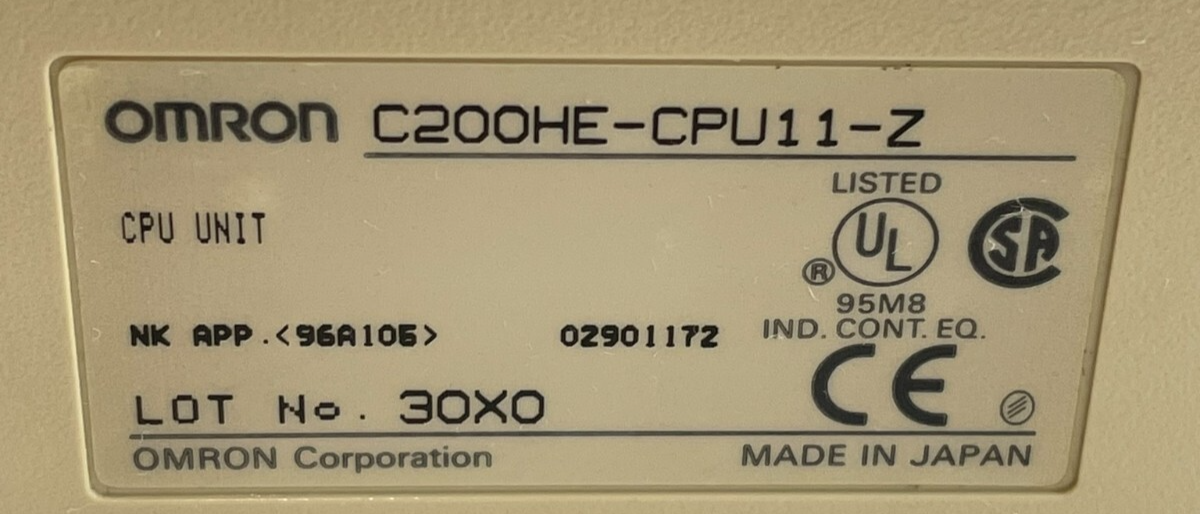 USED OMRON C200HE-CPU11-Z CPU MODULE C200HECPU11ZE C200HECPU11Z - Image 3