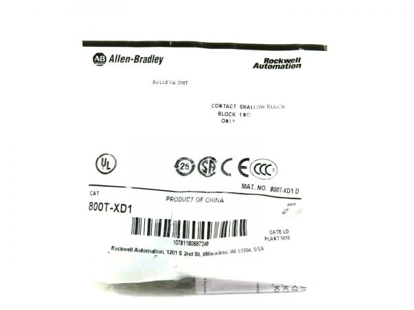 6 NEW ALLEN BRADLEY 800T-XD1 CONTACT BLOCK SERIES D 800TXD1 - Image 3