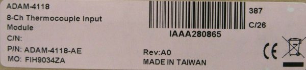 NEW ADVANTECH ADAM-4118-AE THERMOCOUPLE INPUT MODULE 8-CH ADAM4118AE - Image 4