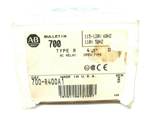 NEW ALLEN BRADLEY 700-R400A1 AC RELAY TYPE R SER.B 700R400A1 - Image 4