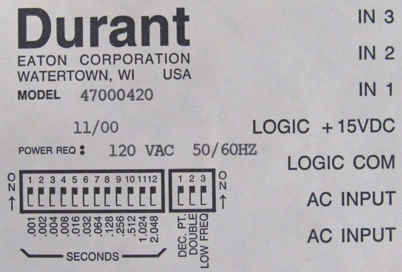 NEW EATON DURANT 47000-420 TIMEBASE RATEMETER 47000420 - Image 5