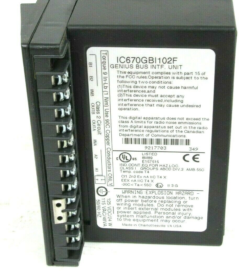 NEW GE FANUC IC670GBI102 FIELD CONTROL BUS INTERFACE UNIT IC670GBI102F - Image 3