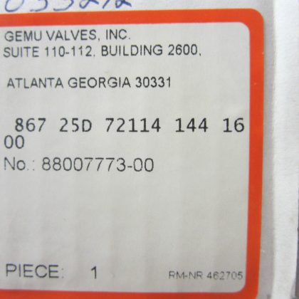 NEW GEMU VALVES 86725D721141441600 FLOW METER