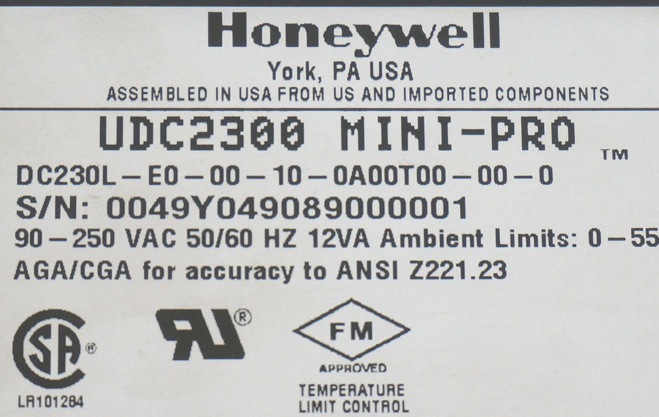 NEW HONEYWELL DC230L-E0-00-10-0A00T00-00-0 TEMPERATURE CONTROLLER UDC2300 - Image 7