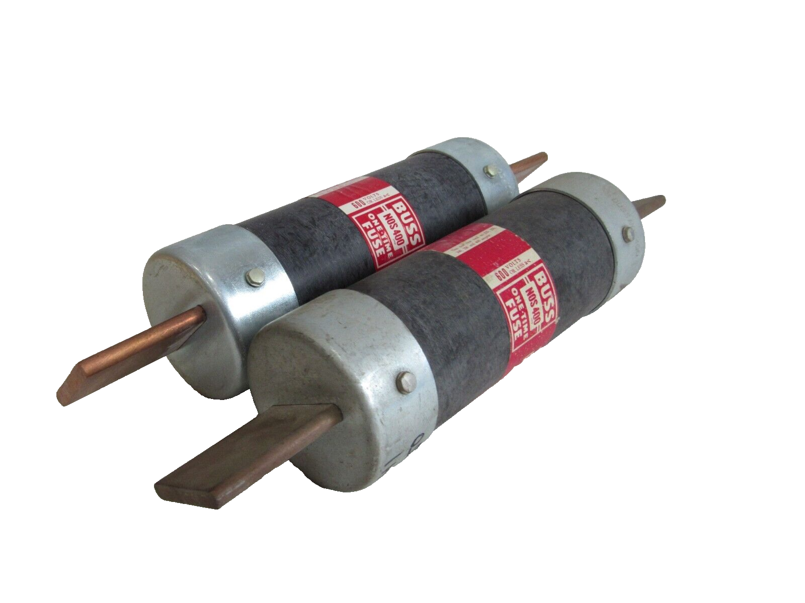 NEW LOT OF 2 BUSSMAN NOS-400 ONE TIME FUSE 600V NOS400 - SB Industrial ...