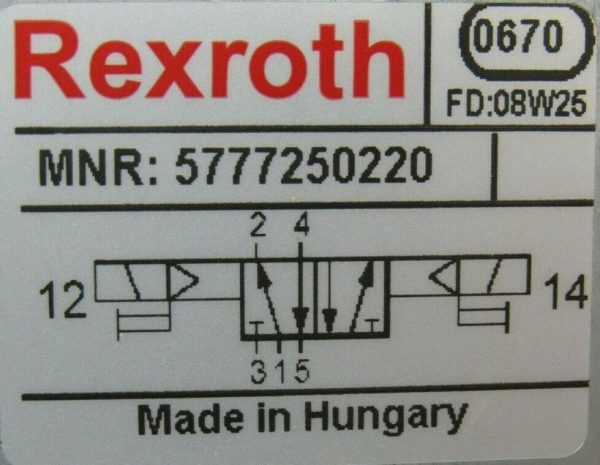 NEW REXROTH 5777250220 PNEUMATIC VALVE 3-073-485939 152-923 - Image 4