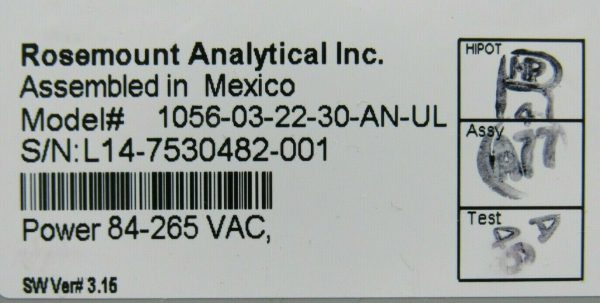 NEW ROSEMOUNT 1056-03-22-30-AN-UL LIQUID ANALYZER 1056 1056032230ANUL - Image 9