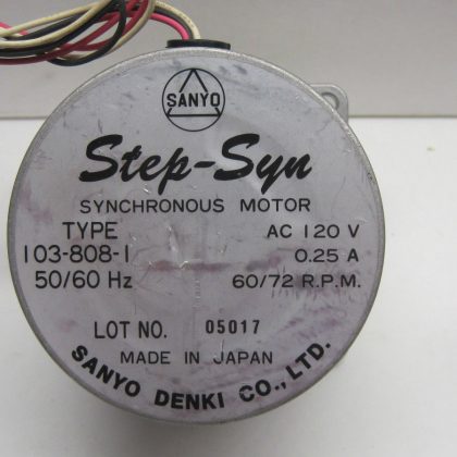 NEW SANYO DENKI 103-808-1 STEP-SYN SYNCHRONOUS MOTOR 1038081