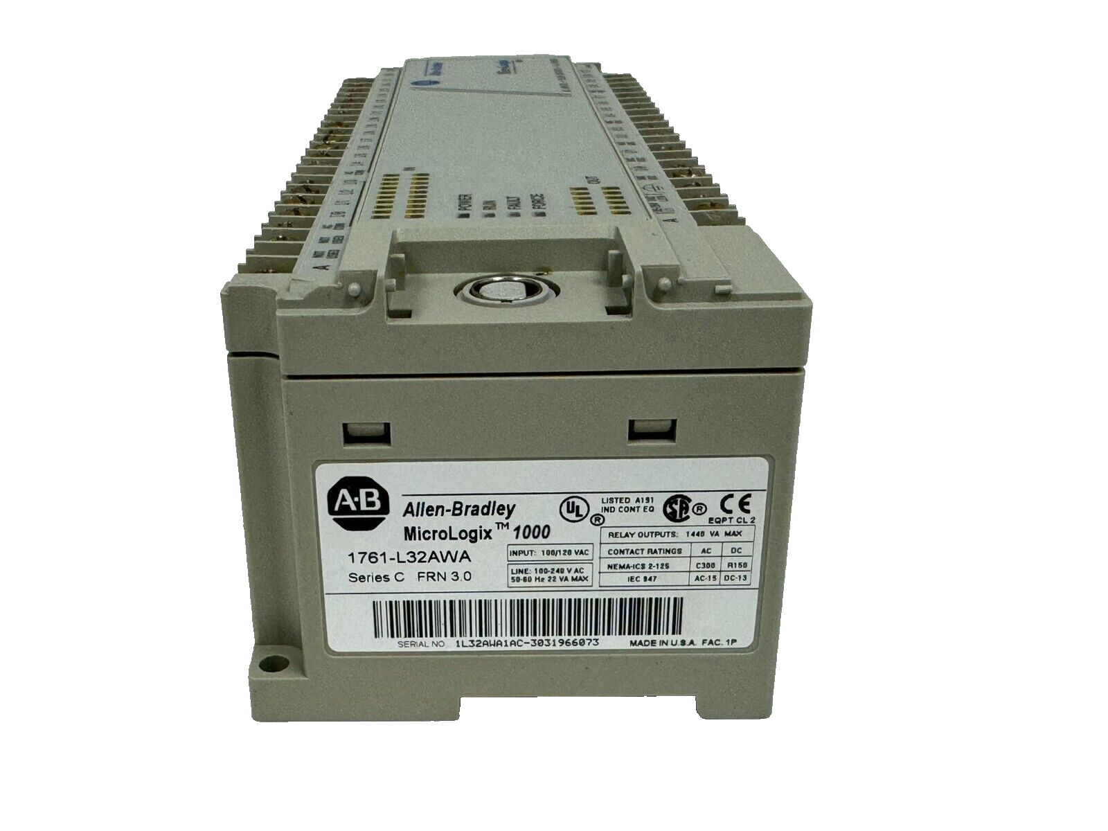 USED ALLEN BRADLEY 1761-L32AWA MICROLOGIX 1000 CONTROLLER SER. C 1761L32AWA - Image 5