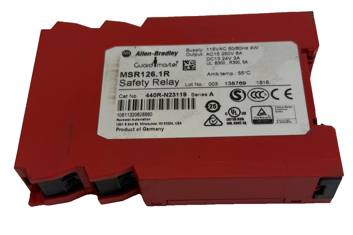 ALLEN BRADLEY 440R-N23119 SAFETY RELAY SER.A MSR126.1R 440RN23119 NEW, SURPLUS - Image 3