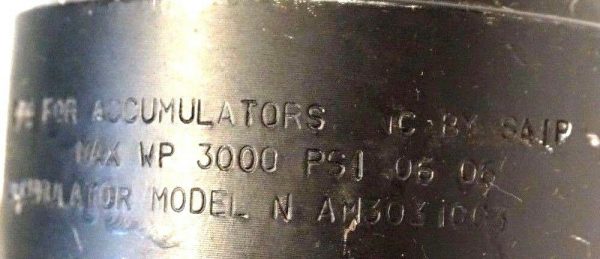 NEW ACCUMULATORS INC. AM3031003 ACCUMIGHT BLADDER ACCUMULATOR N-AM3031003 - Image 3
