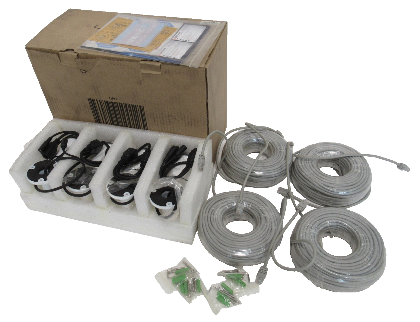 NEW BOX OF 4 SWANN SRNHD-806CAM SECURITY CAMERA AND CABLES SRNHD806 SRNHD-806W84