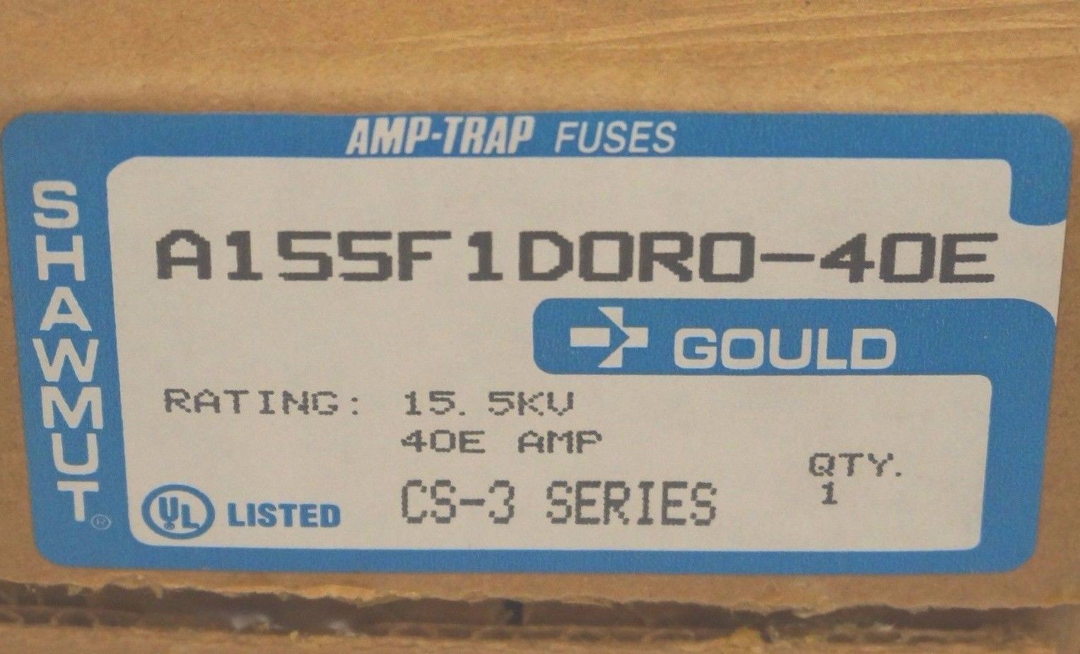 NEW GOULD SHAWMUT A155F1D0R0-40E FUSE 15.5KV, 40E AMP, A155F1D0R040E - Image 3