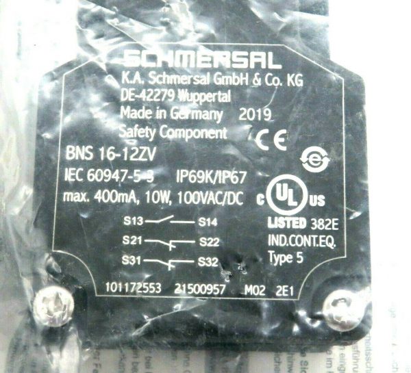 NEW SCHMERSAL BNS 16-12ZV SAFETY SENSOR 101172553 BNS1612ZV - Image 4