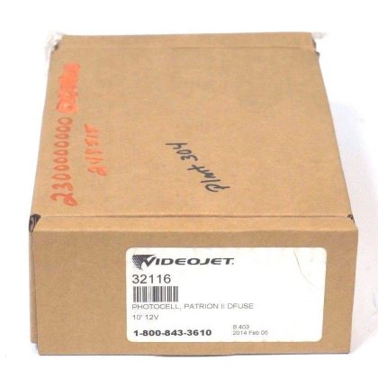 NEW VIDEOJET 32116 PHOTOCELL , PATRION II DFUSE 10' 12V