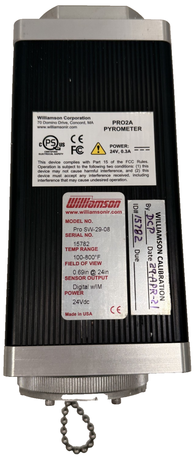 NEW WILLIAMSON PRO SW-29-08 PRO2A PYROMETER 100-800°F 24VDC PROSW2908 - Image 4