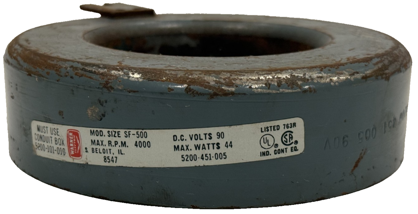 USED WARNER ELECTRIC 5200-451-005 FIELD & ROTOR SF-500 5200451005
