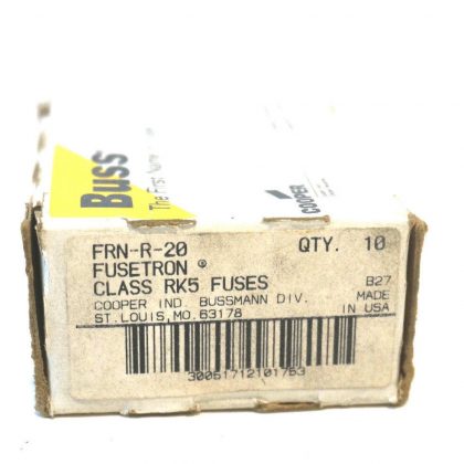 10 NEW BUSSMANN FRN-R-20 FUSES FRNR20