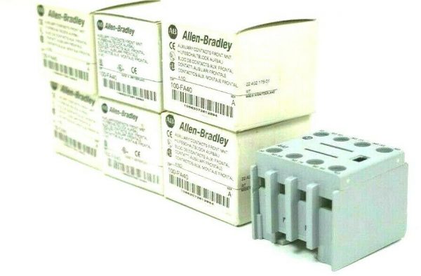 6 NEW ALLEN BRADLEY 100-FA40 AUXILIARY CONTACT BLOCKS 100FA40 SER A