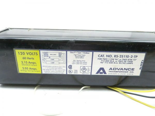 NEW ADVANCE RS-2S110-2-TP RAPID START BALLAST 120V 60HZ RS2S1102TP - Image 4