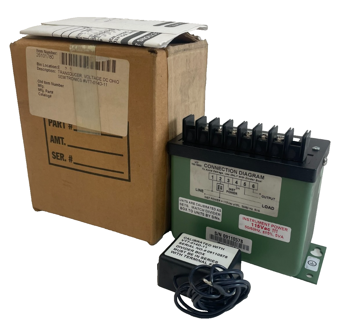 NEW DYNAPAR VT7-014D-11 DC VOLTAGE TRANSDUCER VT7014D11