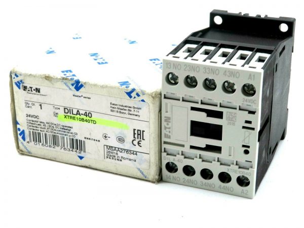 NEW EATON DILA-40 CONTACTOR RELAY XTRE10B40TD 24VDC DILA40