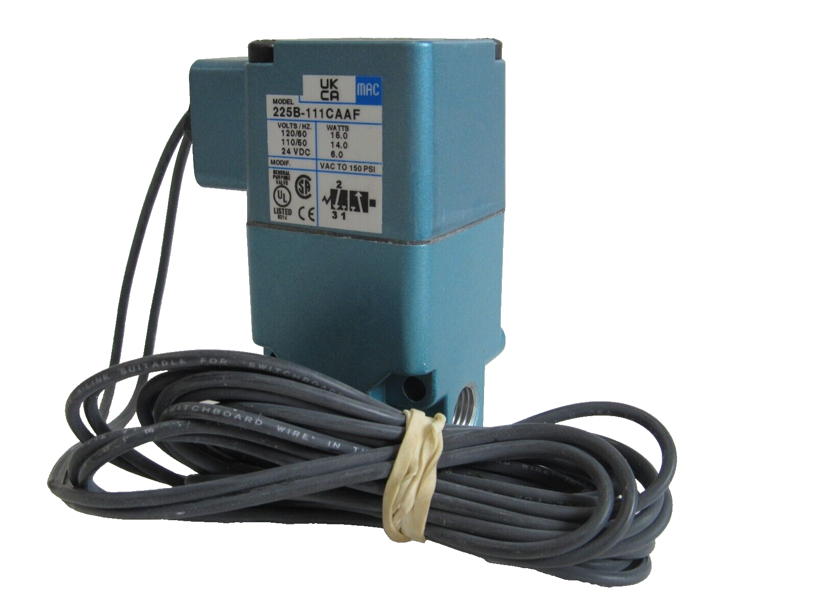 NEW MAC VALVES 225B-111CAAF SOLENOID COIL 3 WAY 225B111CAAF