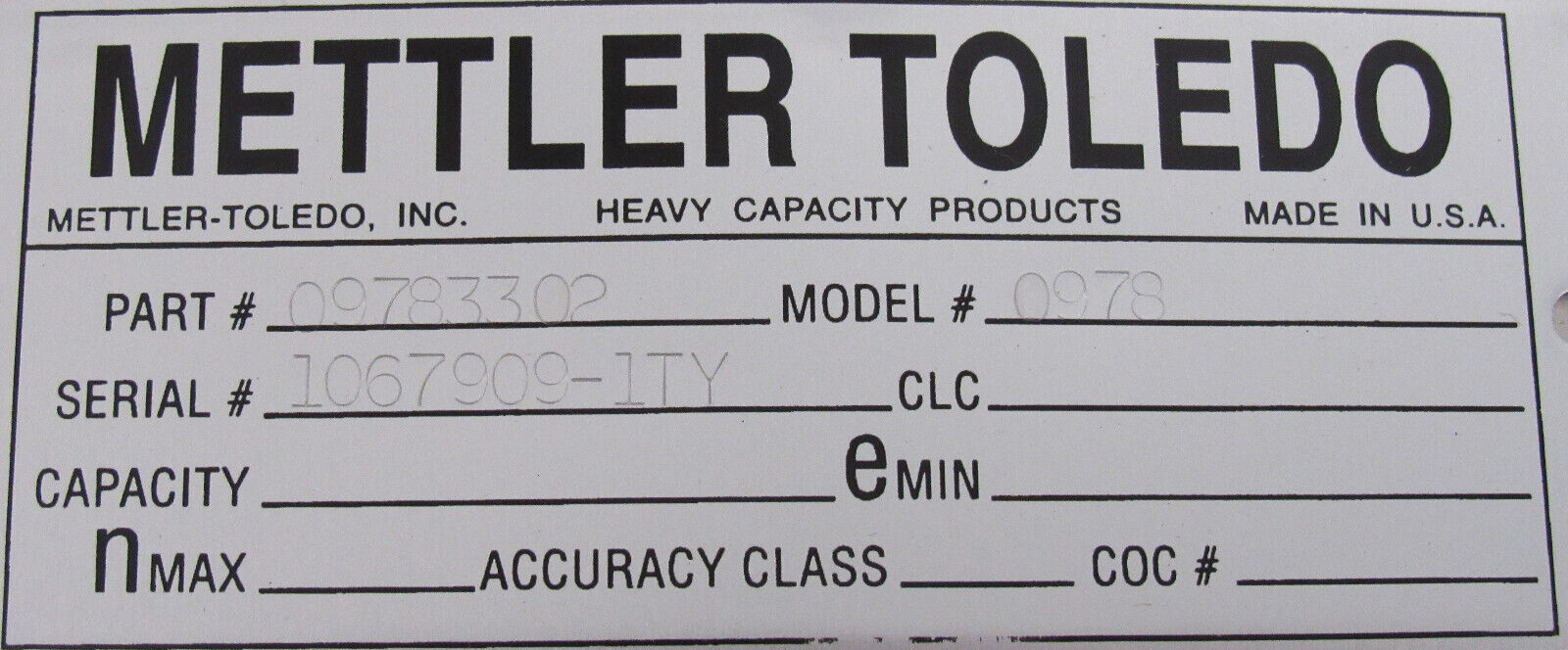 NEW METLER TOLEDO 09783302 WEIGH MODULE TA600252 0978 0736 - Image 5