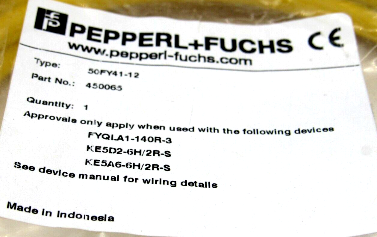 NEW PEPPERL+FUCHS 50FY41-12 PROXIMITY SWITCH 450065 50FY4112 - Image 3