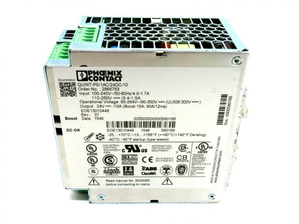 NEW PHOENIX CONTACT QUINT-PS/1AC/24DC/10 POWER SUPPLY QUINTPS1AC24DC10 - Image 4