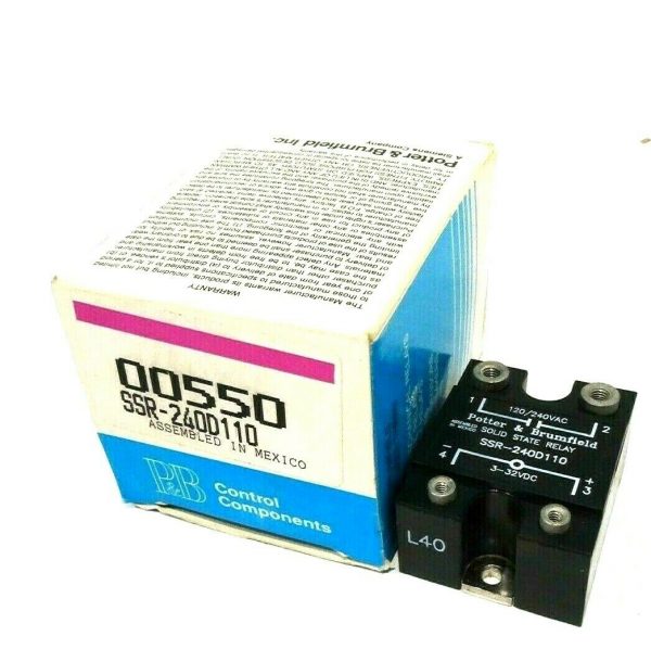 NEW POTTER & BRUMFIELD SSR-240D110 SOLID STATE RELAY 00550 SSR240D110