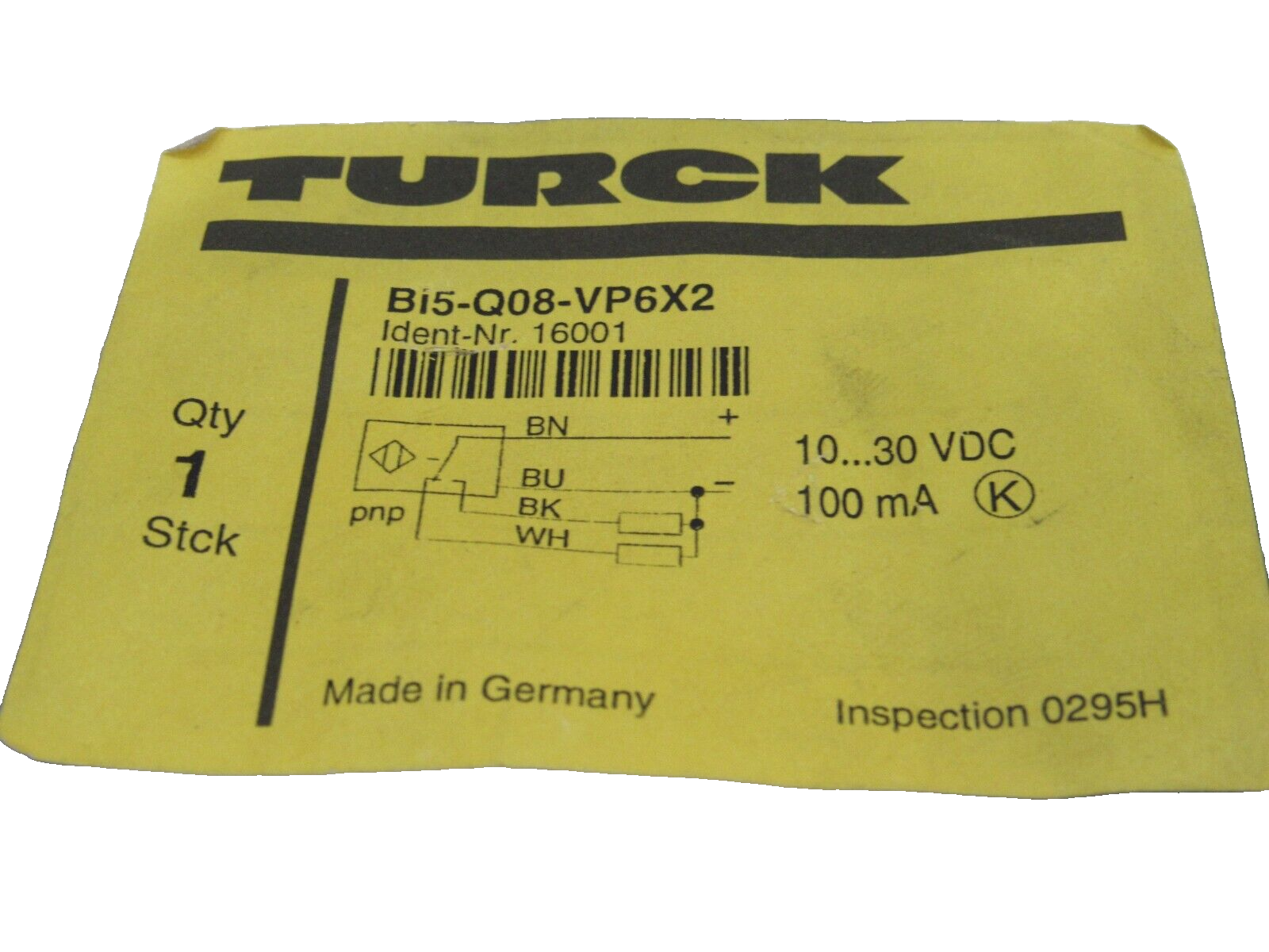 Capteur De Proximité Inductif Turck BI5-Q08-VP6X2 - Commutateur De Détection Métal, Neuf